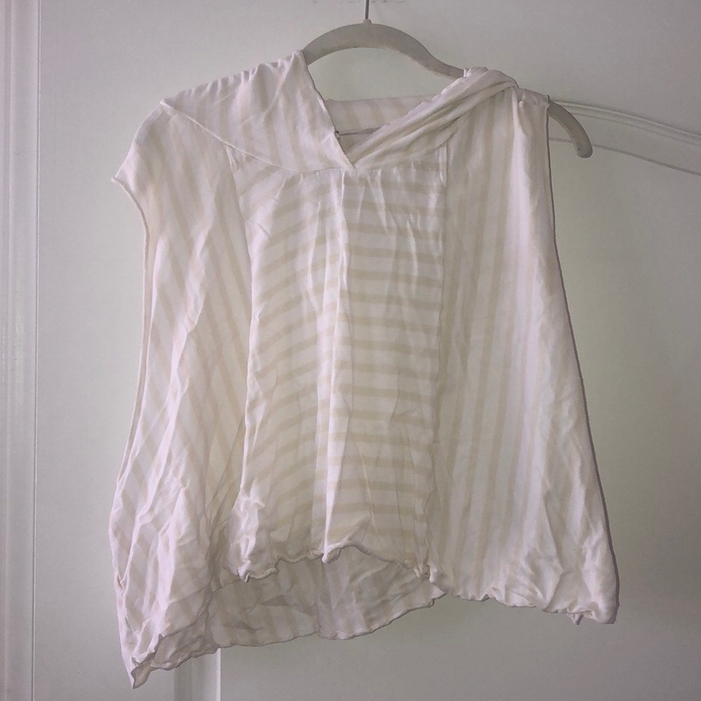 Free People Striped Hoodie and Shorts Set Sz L